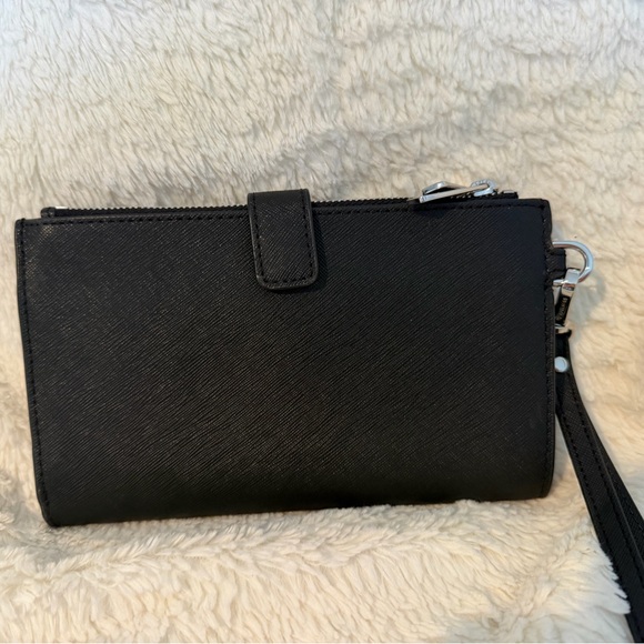 Michael Kors NWOT Jet Set Black Saffiano leather Wallet/Wristlet 7.5x4.5 - Picture 2 of 10